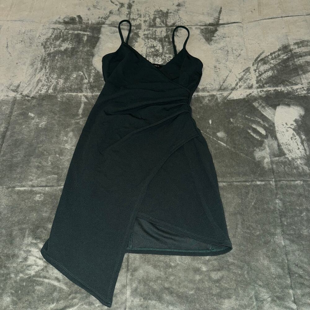 Revamped Asymmetrical Green Dress Women's Size Medium Coquette Cocktail Hoco